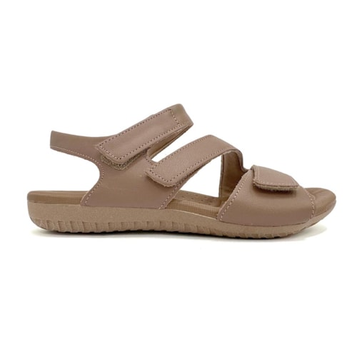 Detalhe - Sandália Usaflex Conforto De Couro R1869 Camel