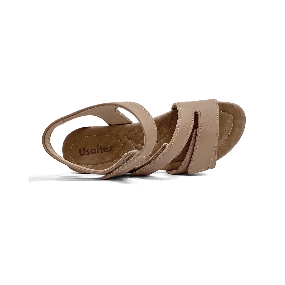 Sandália Usaflex Conforto De Couro R1869 Camel Sandália Usaflex Conforto De Couro R1869 Camel