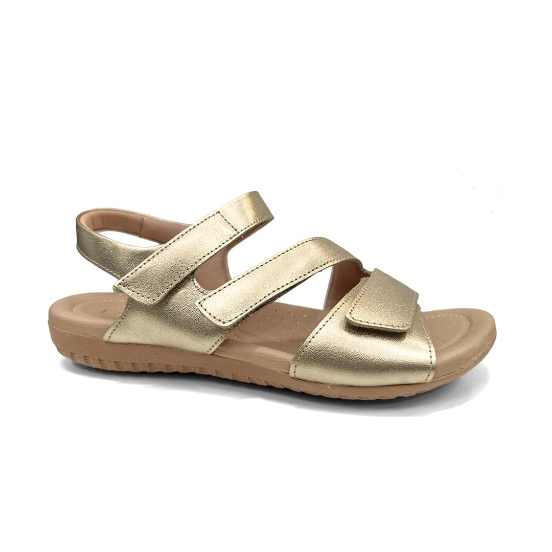 Sandália Usaflex Conforto De Couro R1869 Prata Velha Sandália Usaflex Conforto De Couro R1869 Prata Velha