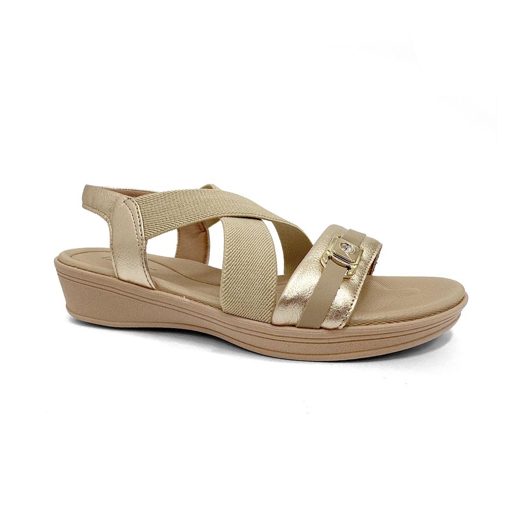 Sandália Usaflex Conforto De Couro Ud0400 Ouro Light Sandália Usaflex Conforto De Couro Ud0400 Ouro Light