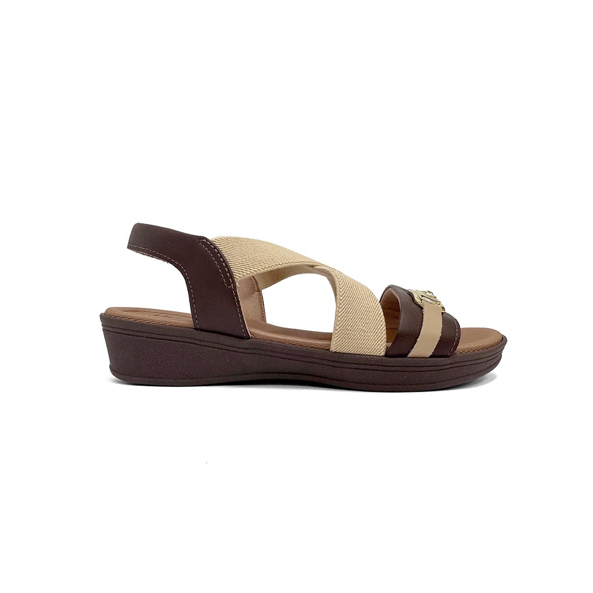 Sandália Usaflex Conforto De Couro Ud0400 Pinhao Sandália Usaflex Conforto De Couro Ud0400 Pinhao