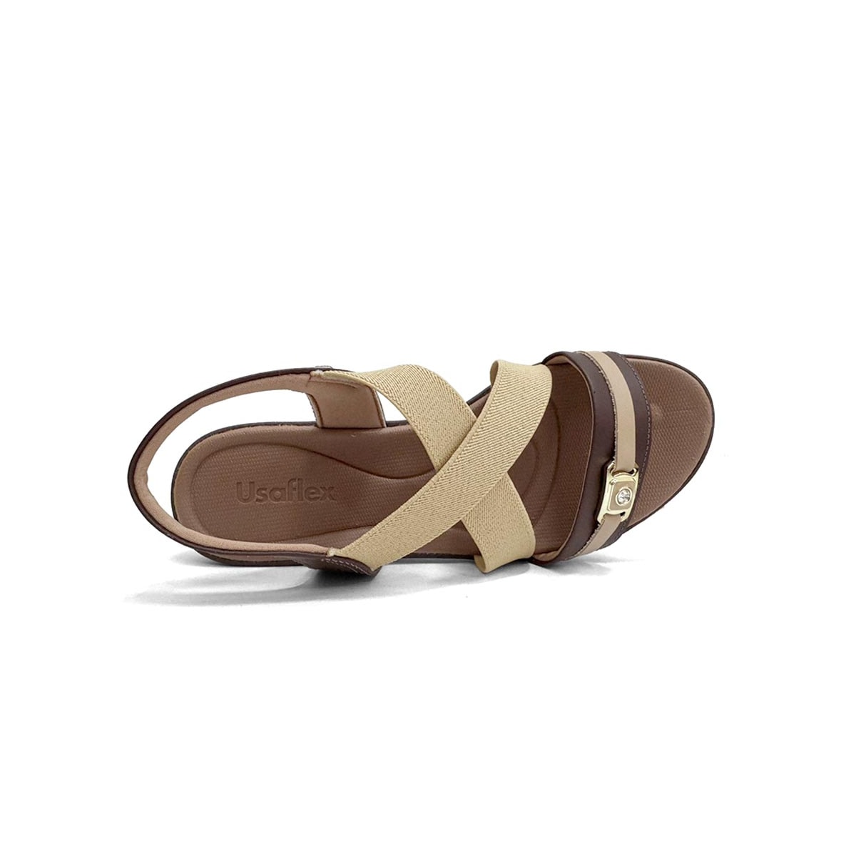Sandália Usaflex Conforto De Couro Ud0400 Pinhao