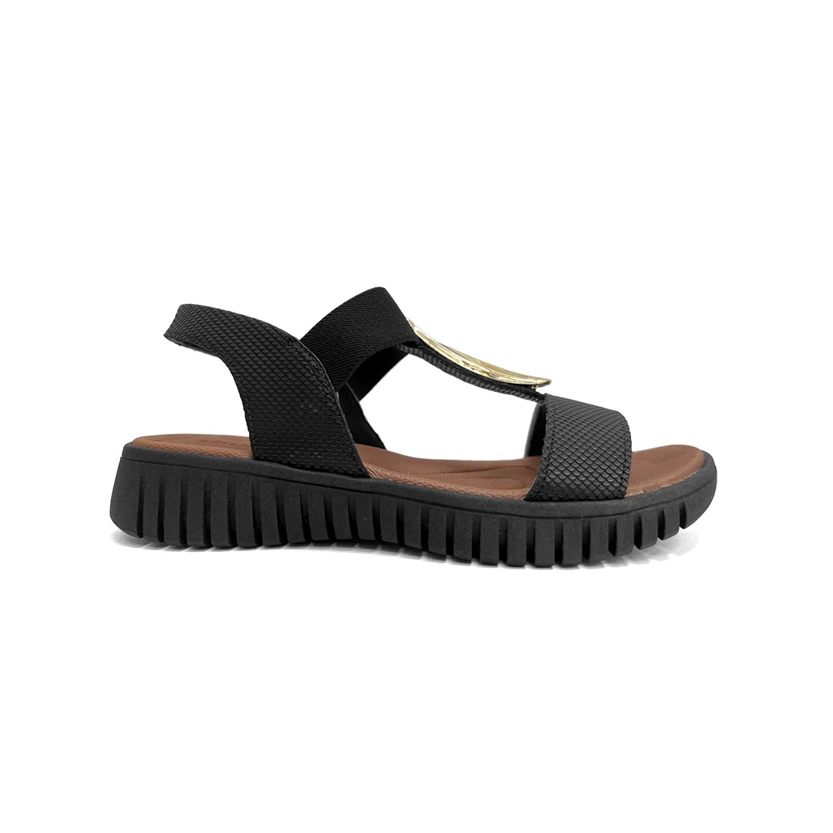 Sandália Usaflex Conforto De Couro Ud1100 Preto Sandália Usaflex Conforto De Couro Ud1100 Preto