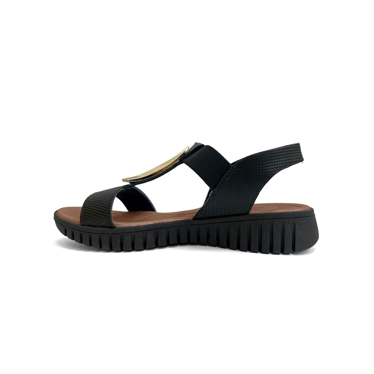 Sandália Usaflex Conforto De Couro Ud1100 Preto Sandália Usaflex Conforto De Couro Ud1100 Preto