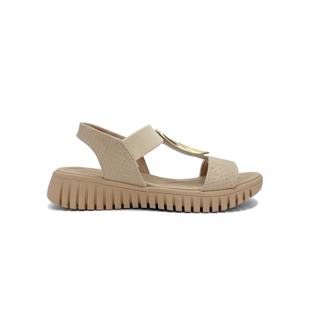 Sandália Usaflex Conforto De Couro Ud1100 Vanilla Sandália Usaflex Conforto De Couro Ud1100 Vanilla