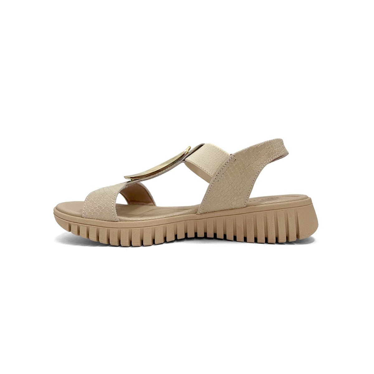 Sandália Usaflex Conforto De Couro Ud1100 Vanilla Sandália Usaflex Conforto De Couro Ud1100 Vanilla