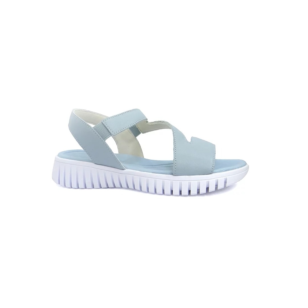 Sandália Usaflex De Couro Conforto Ah0109 Oceano