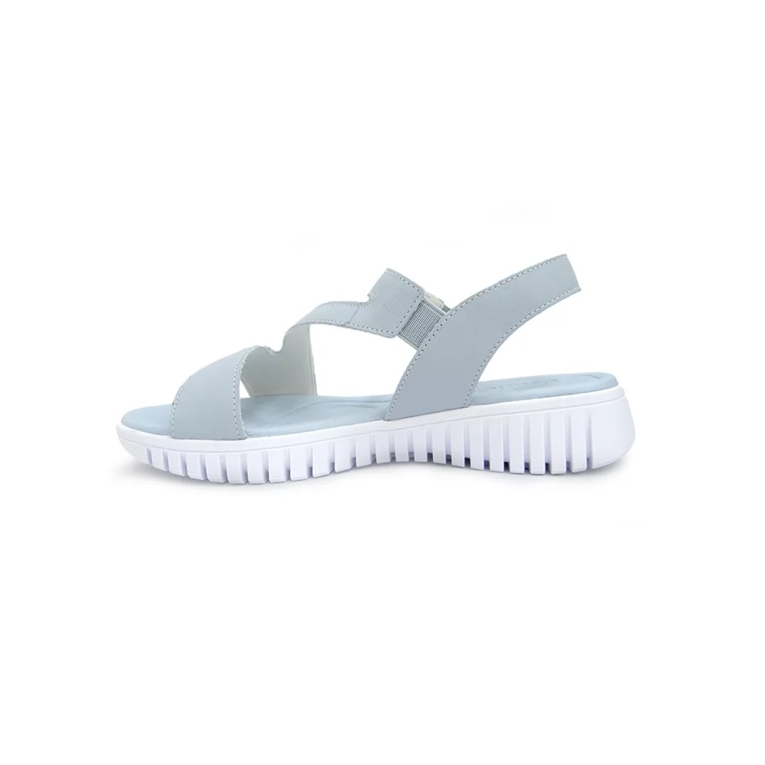 Sandália Usaflex De Couro Conforto Ah0109 Oceano