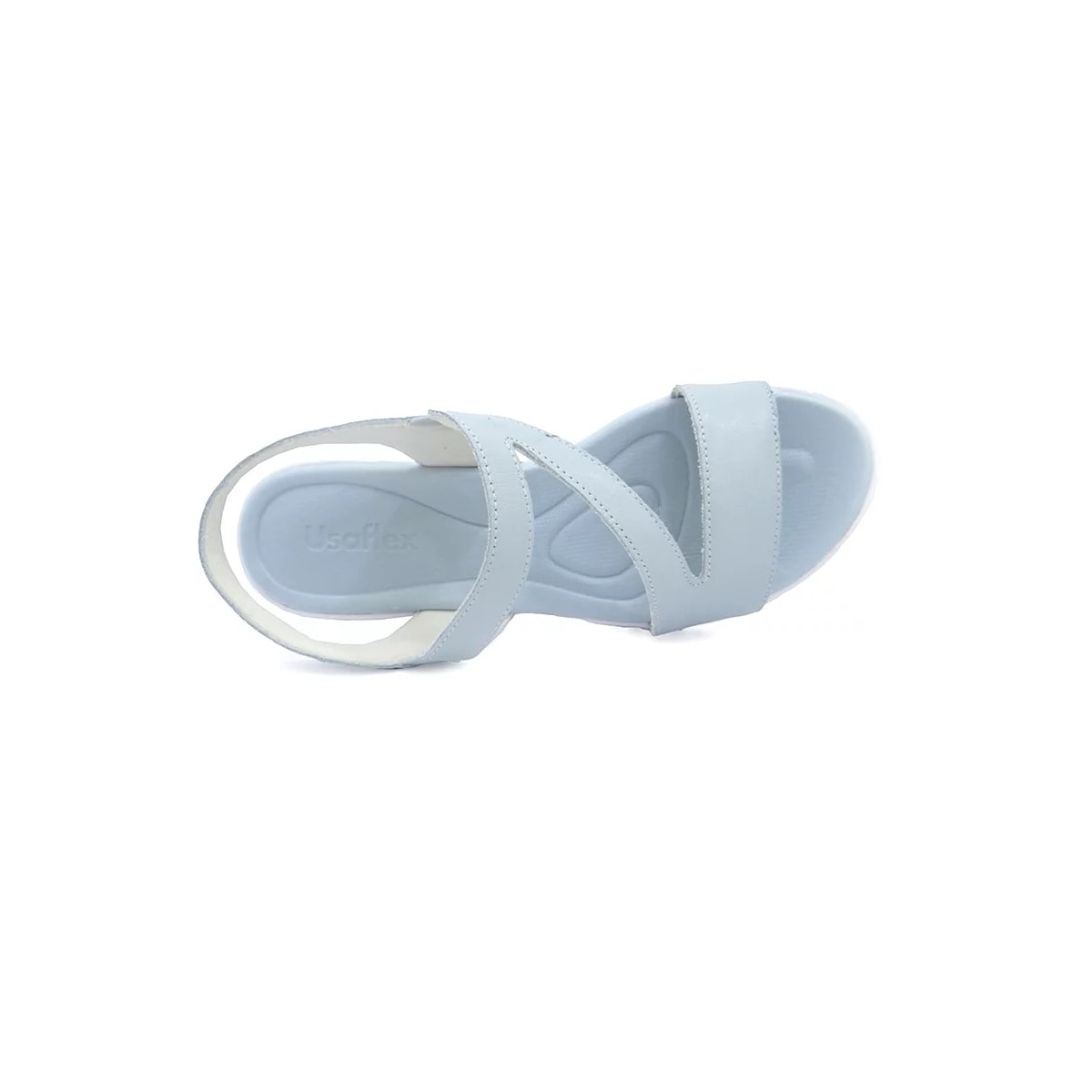 Sandália Usaflex De Couro Conforto Ah0109 Oceano Sandália Usaflex De Couro Conforto Ah0109 Oceano