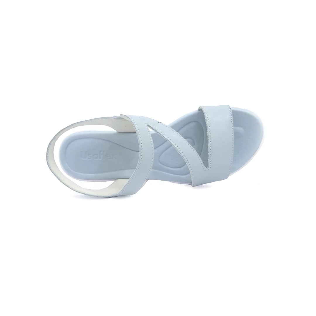 Sandália Usaflex De Couro Conforto Ah0109 Oceano Sandália Usaflex De Couro Conforto Ah0109 Oceano