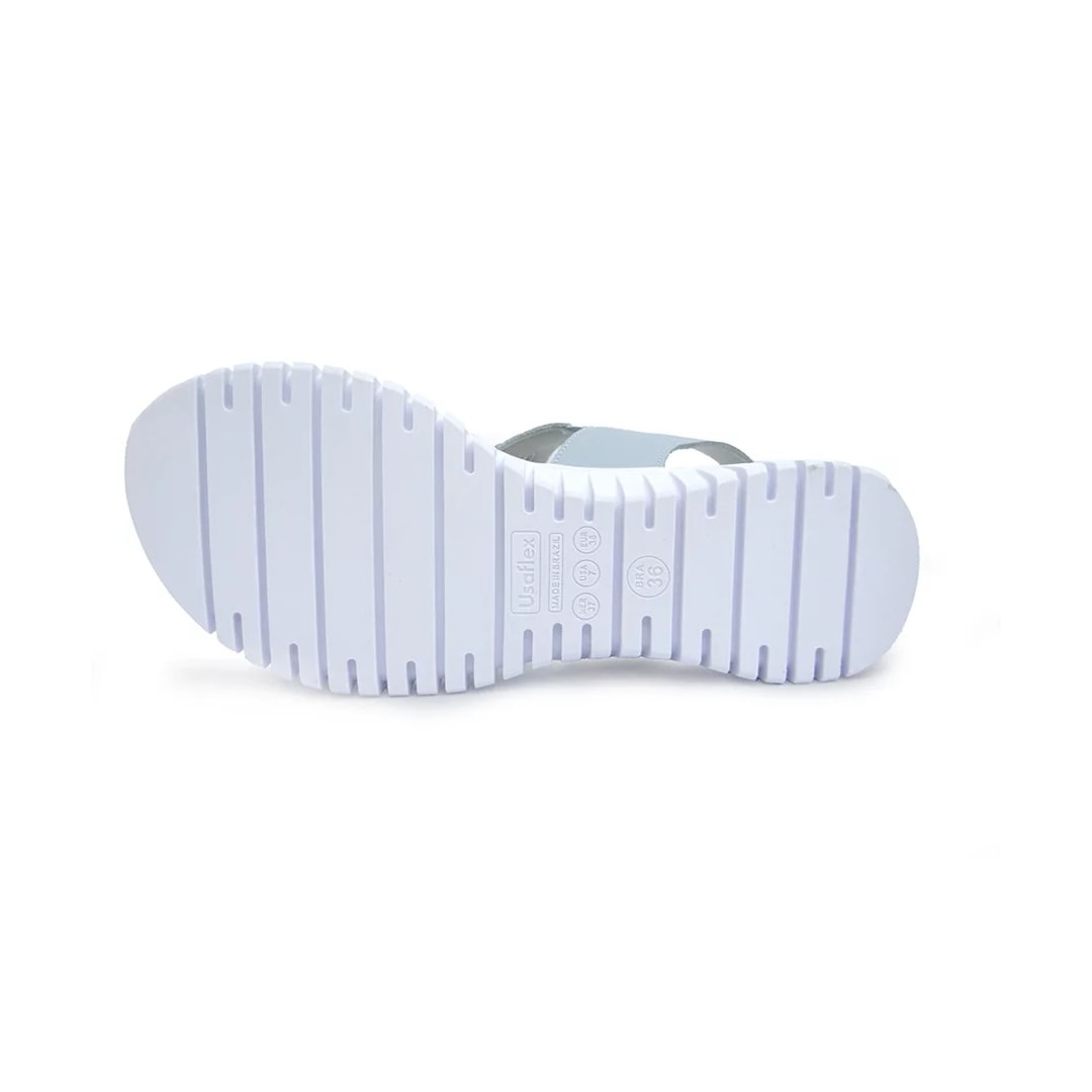Sandália Usaflex De Couro Conforto Ah0109 Oceano