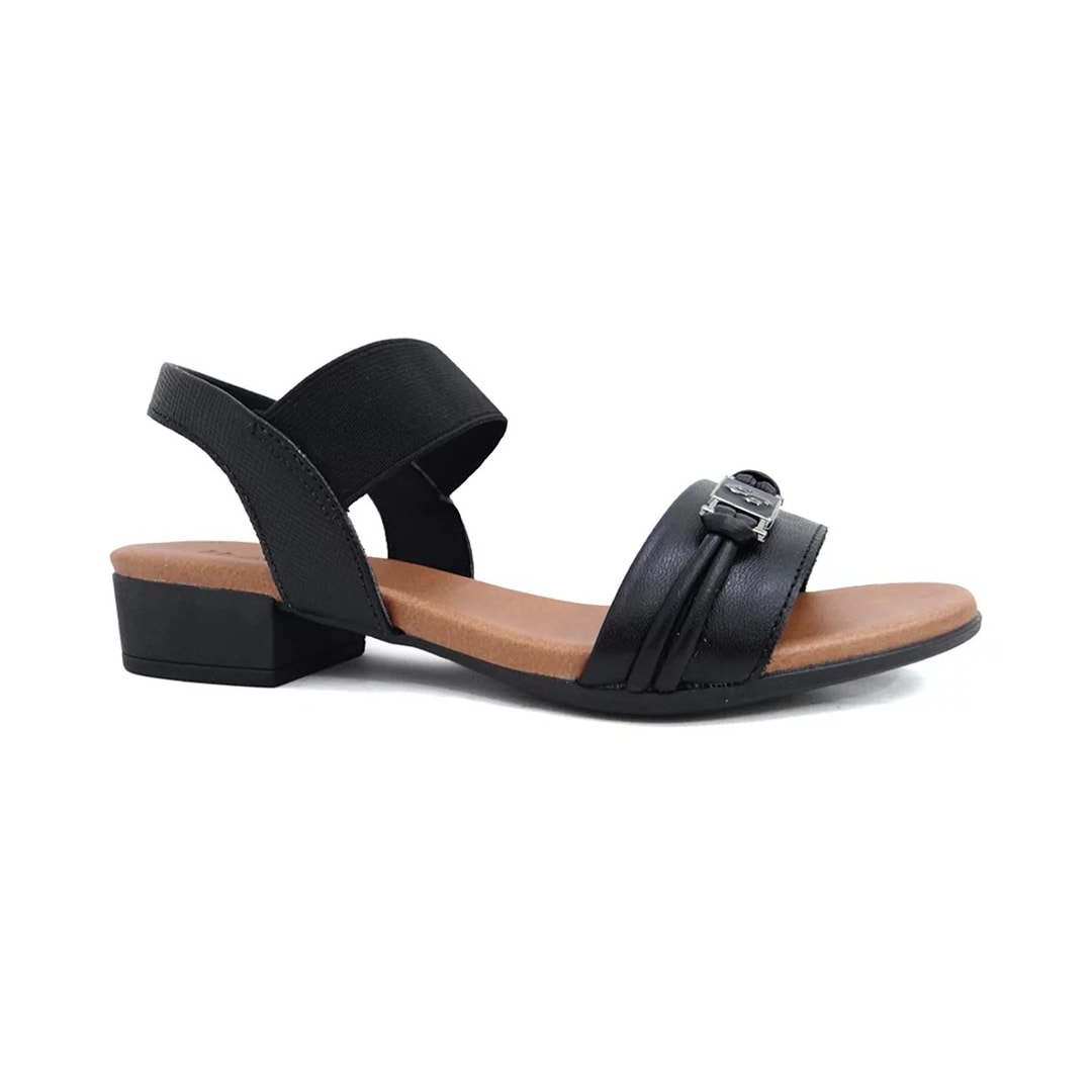 Sandália Usaflex De Couro Conforto Ai2706 Preto Sandália Usaflex De Couro Conforto Ai2706 Preto