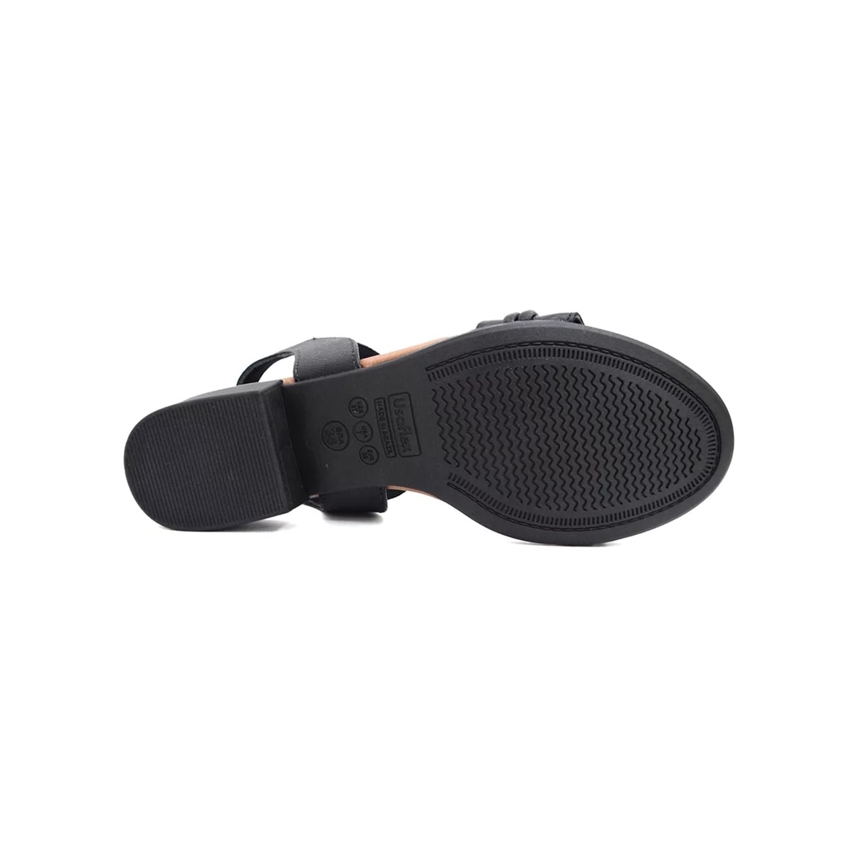 Sandália Usaflex De Couro Conforto Ai2706 Preto Sandália Usaflex De Couro Conforto Ai2706 Preto