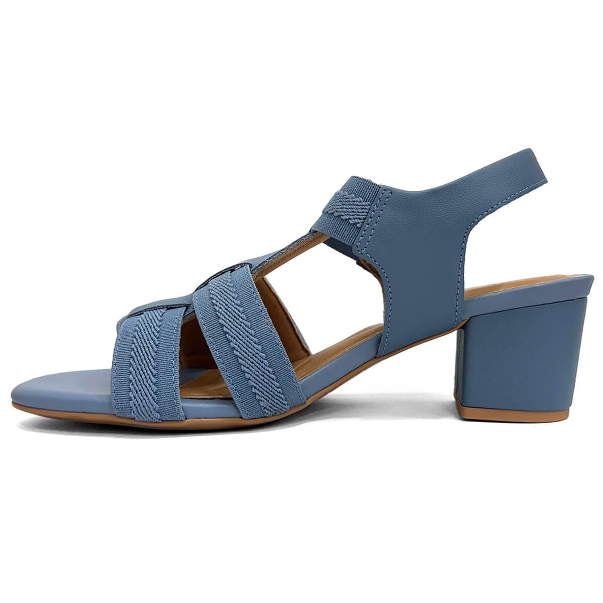 Sandália Usaflex De Couro Salto Bloco Conforto Ma0505003 Azul Horizonte Sandália Usaflex De Couro Salto Bloco Conforto Ma0505003 Azul Horizonte