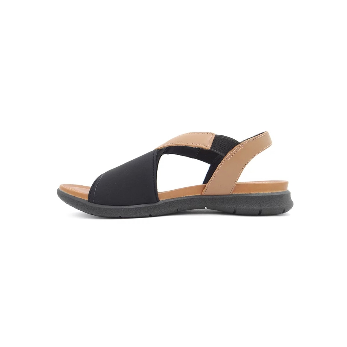 Sandália Usaflex Elastano Conforto Aa3008 Preto Sandália Usaflex Elastano Conforto Aa3008 Preto