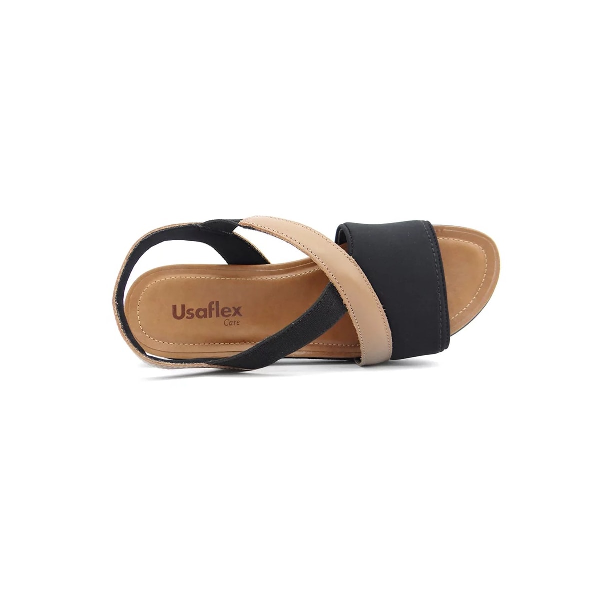 Sandália Usaflex Elastano Conforto Aa3008 Preto Sandália Usaflex Elastano Conforto Aa3008 Preto