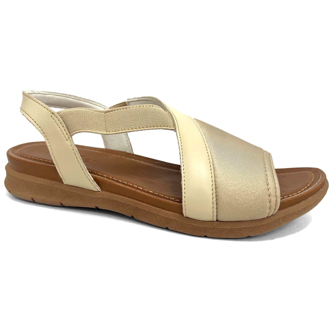 Sandália Usaflex Elastano Conforto Aa3008 Vanilla Sandália Usaflex Elastano Conforto Aa3008 Vanilla