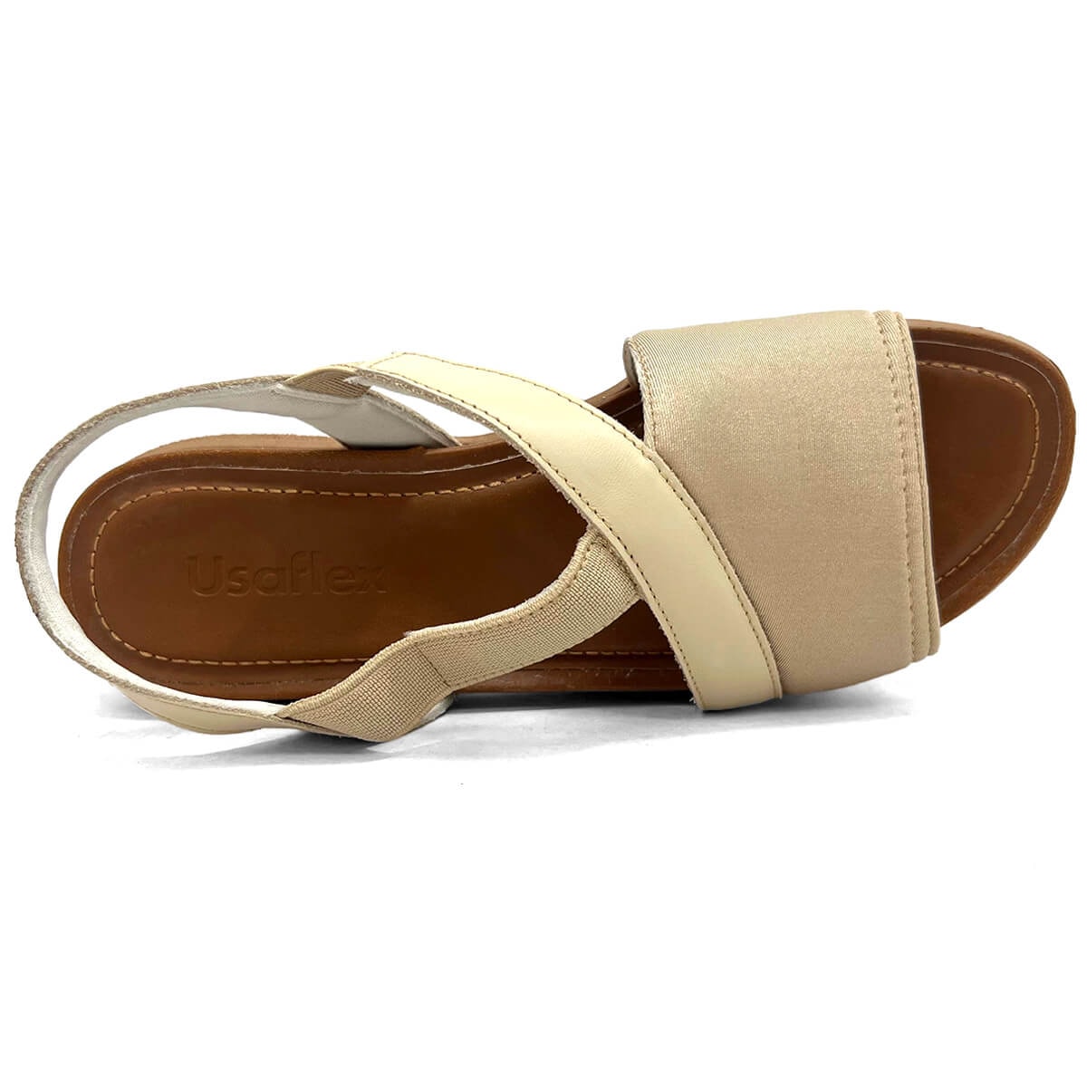 Sandália Usaflex Elastano Conforto Aa3008 Vanilla Sandália Usaflex Elastano Conforto Aa3008 Vanilla