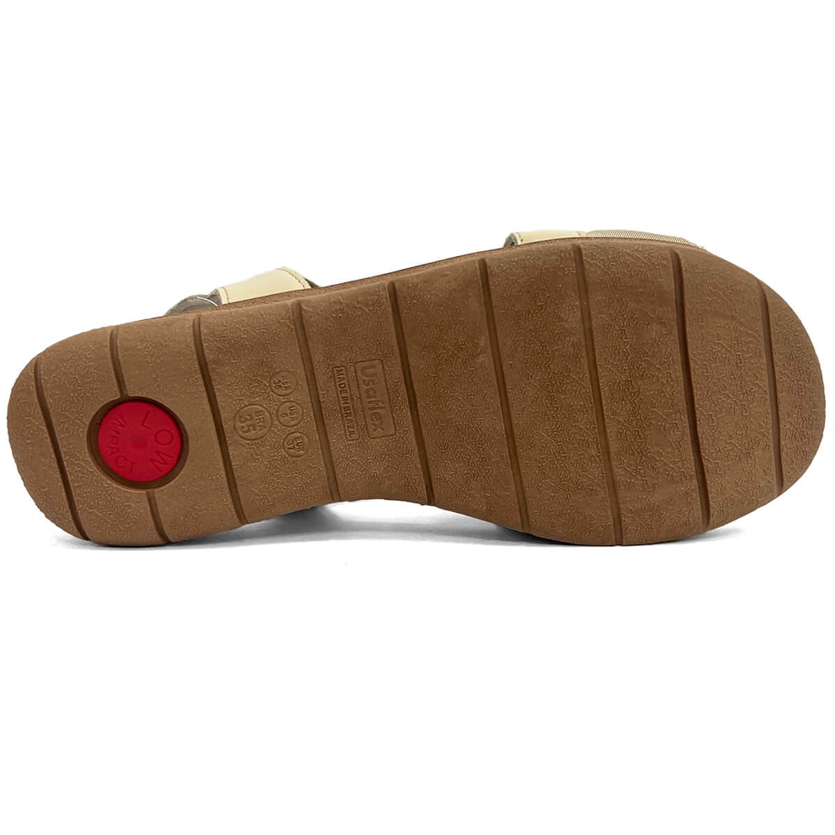 Sandália Usaflex Elastano Conforto Aa3008 Vanilla