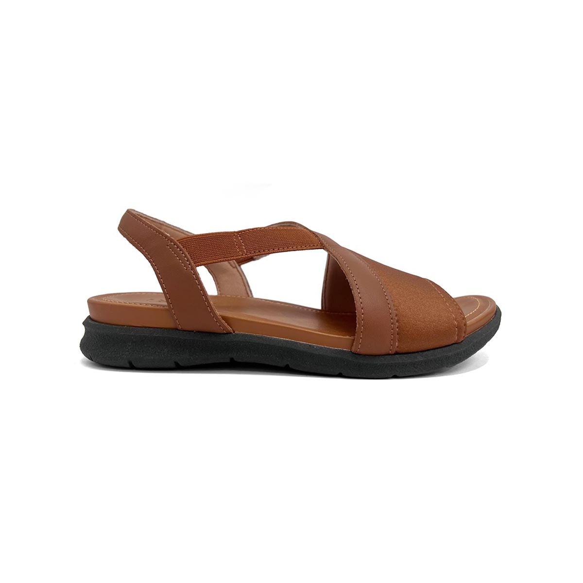Sandália Usaflex Elastano Conforto Couro AA3008 Canela Sandália Usaflex Elastano Conforto Couro AA3008 Canela