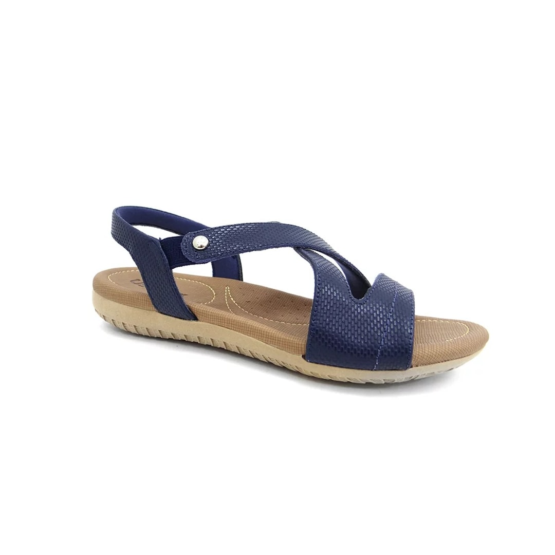 Sandália Usaflex Rasteira de Couro R1804 New Blue