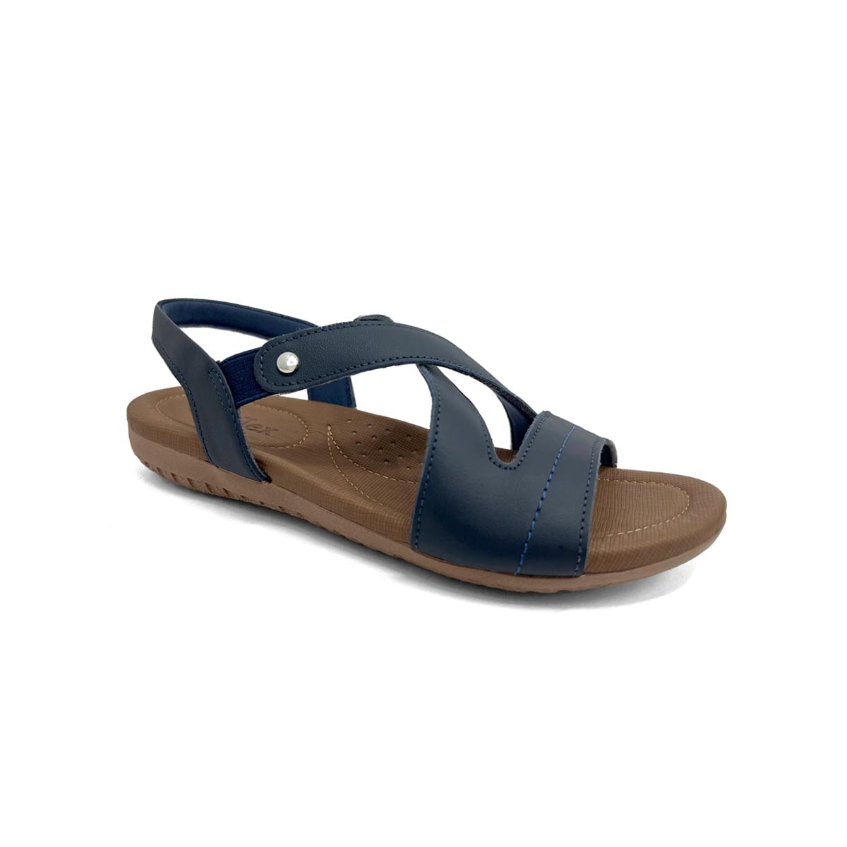 Sandália Usaflex Rasteira de Couro R1804 New Blue Opaco Sandália Usaflex Rasteira de Couro R1804 New Blue Opaco