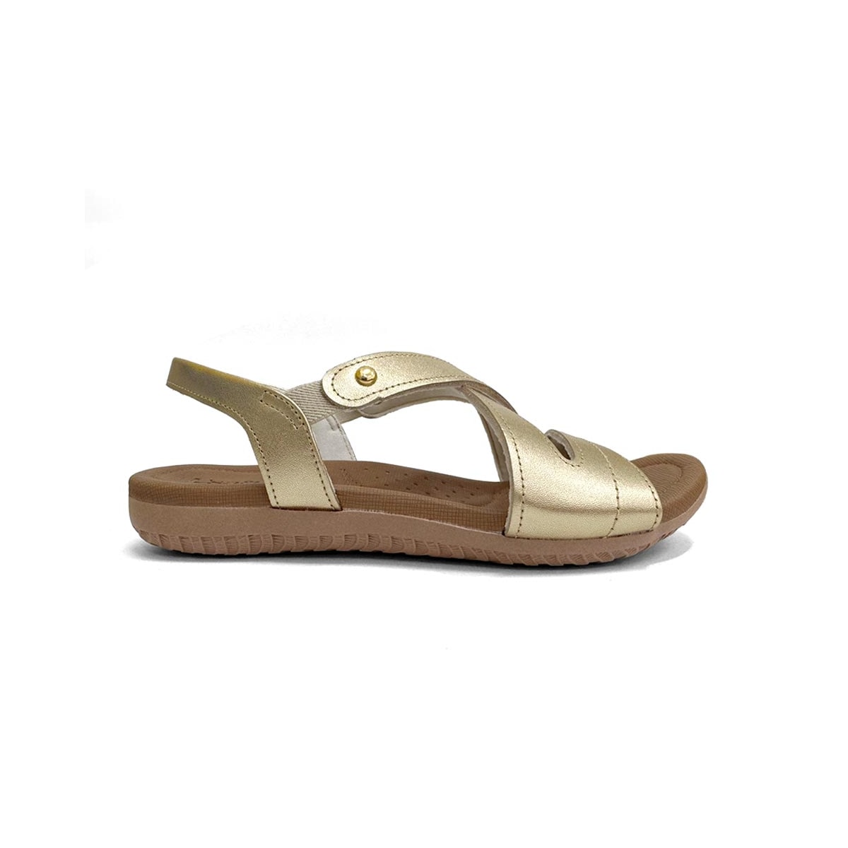 Sandália Usaflex Rasteira de Couro R1804 Prata Velha Sandália Usaflex Rasteira de Couro R1804 Prata Velha
