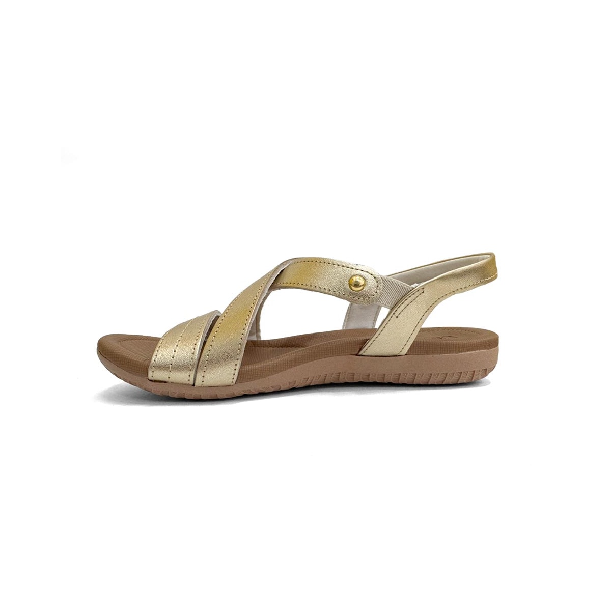 Sandália Usaflex Rasteira de Couro R1804 Prata Velha Sandália Usaflex Rasteira de Couro R1804 Prata Velha