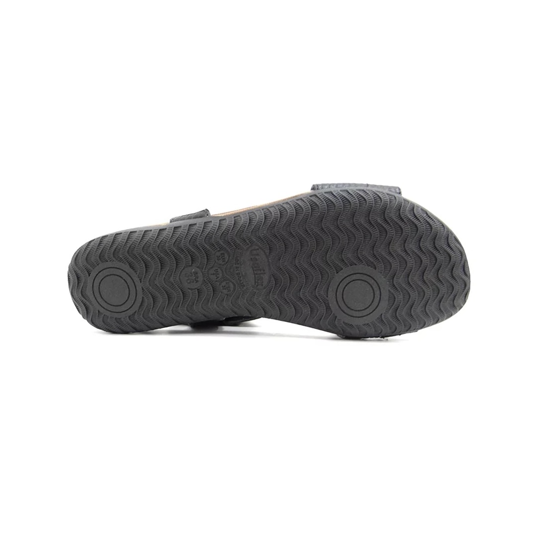 Sandália Usaflex Rasteira de Couro R1804 Preto
