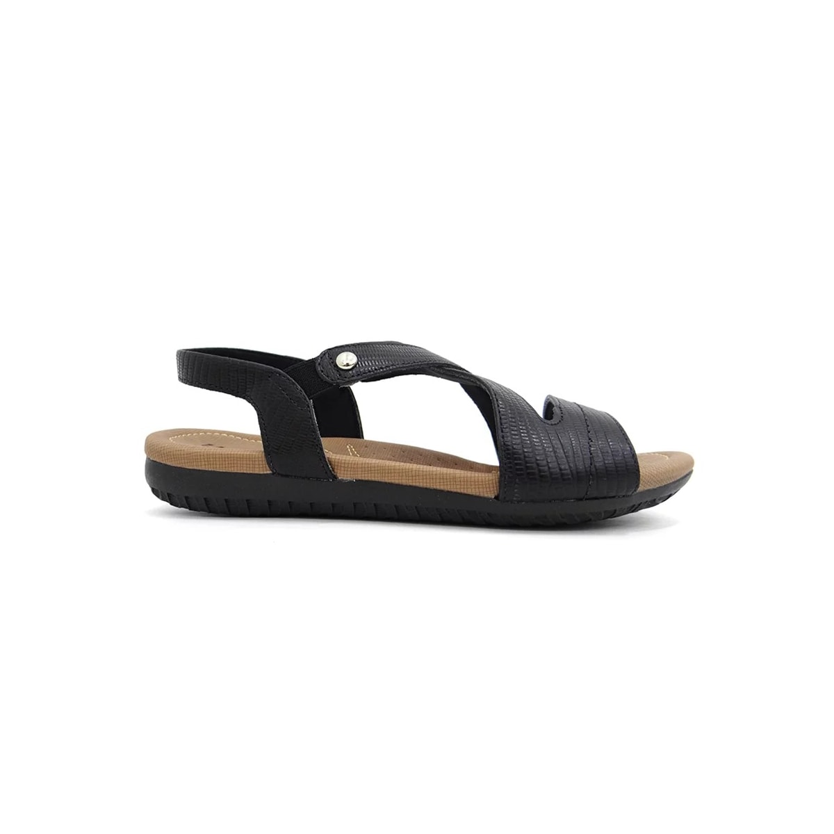 Sandália Usaflex Rasteira de Couro R1804 Preto Sandália Usaflex Rasteira de Couro R1804 Preto