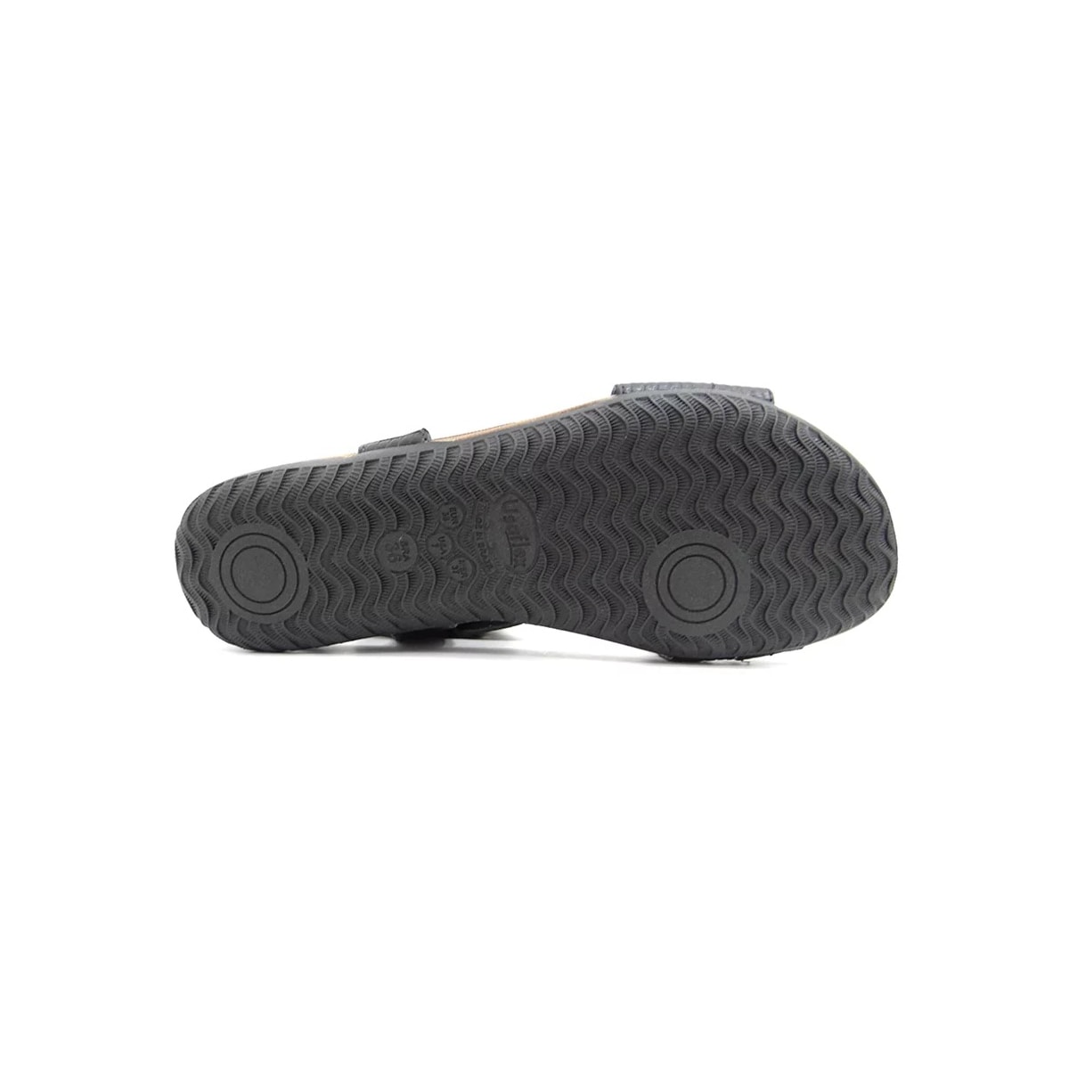 Sandália Usaflex Rasteira de Couro R1804 Preto Sandália Usaflex Rasteira de Couro R1804 Preto