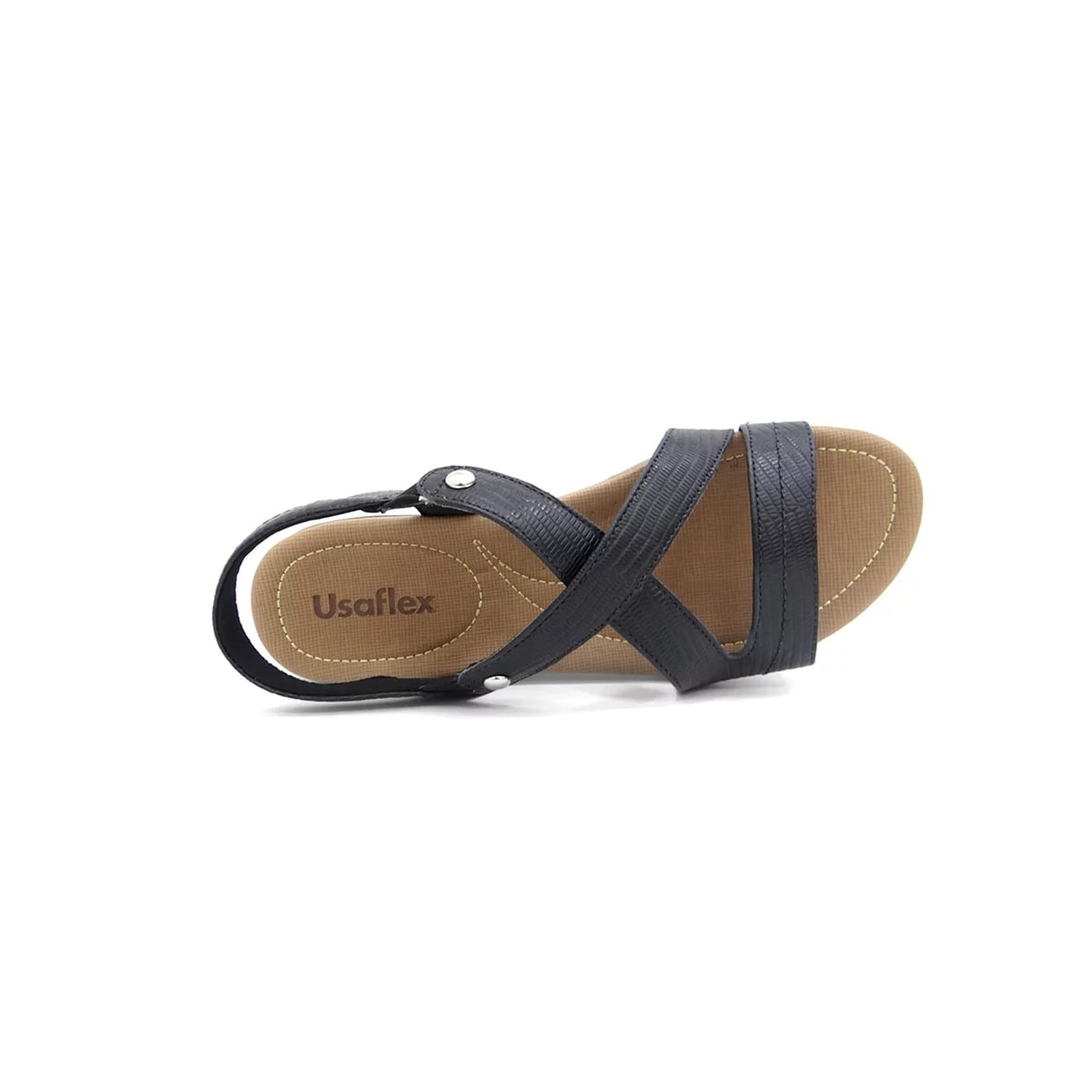 Sandália Usaflex Rasteira de Couro R1804 Preto Sandália Usaflex Rasteira de Couro R1804 Preto