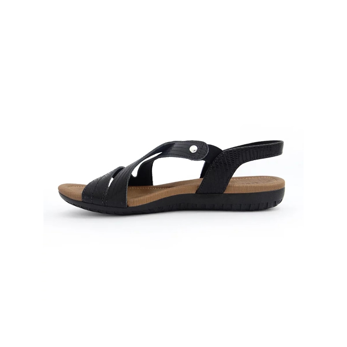 Sandália Usaflex Rasteira de Couro R1804 Preto Tresse Sandália Usaflex Rasteira de Couro R1804 Preto Tresse