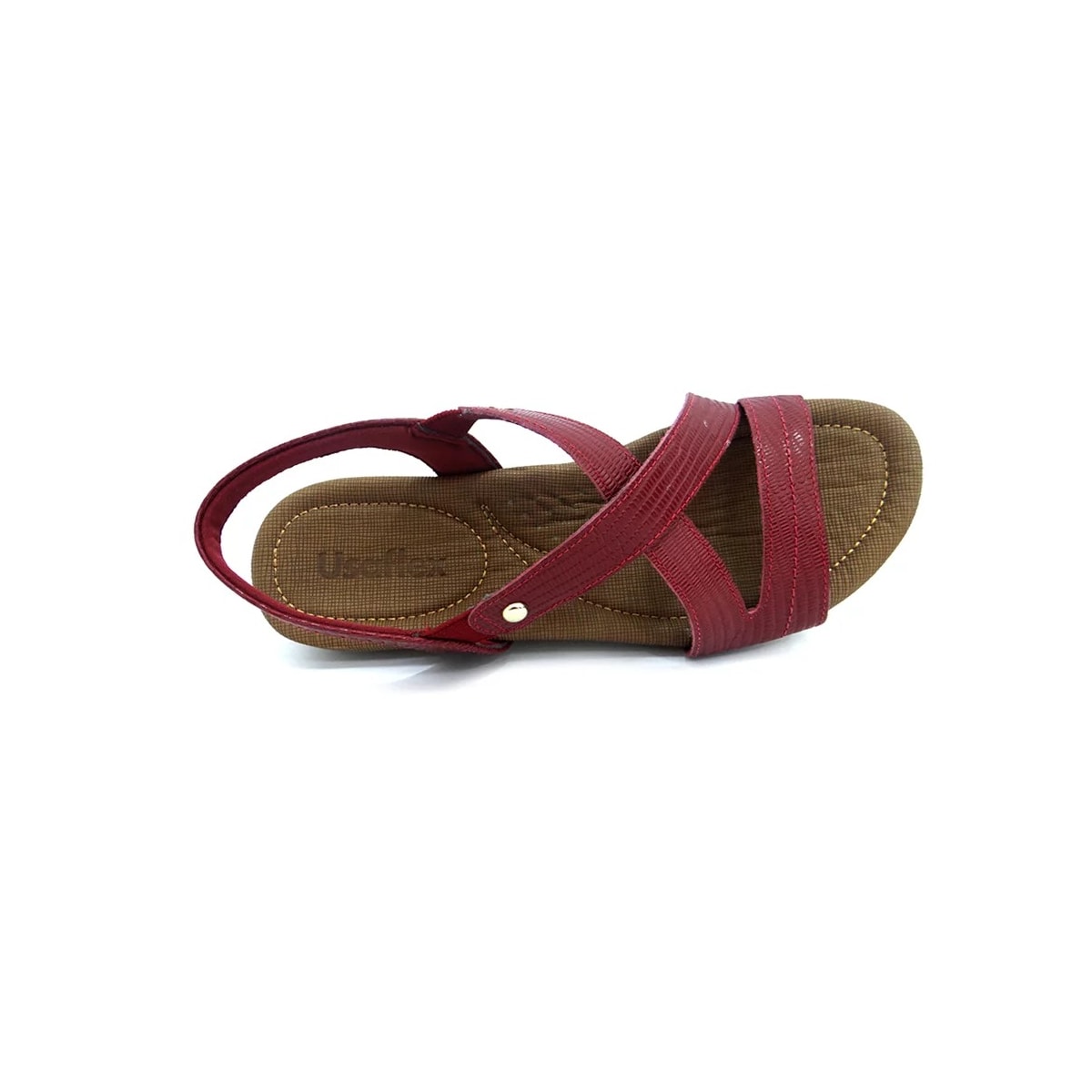 Sandália Usaflex Rasteira de Couro R1804 Rebu Tresse Sandália Usaflex Rasteira de Couro R1804 Rebu Tresse
