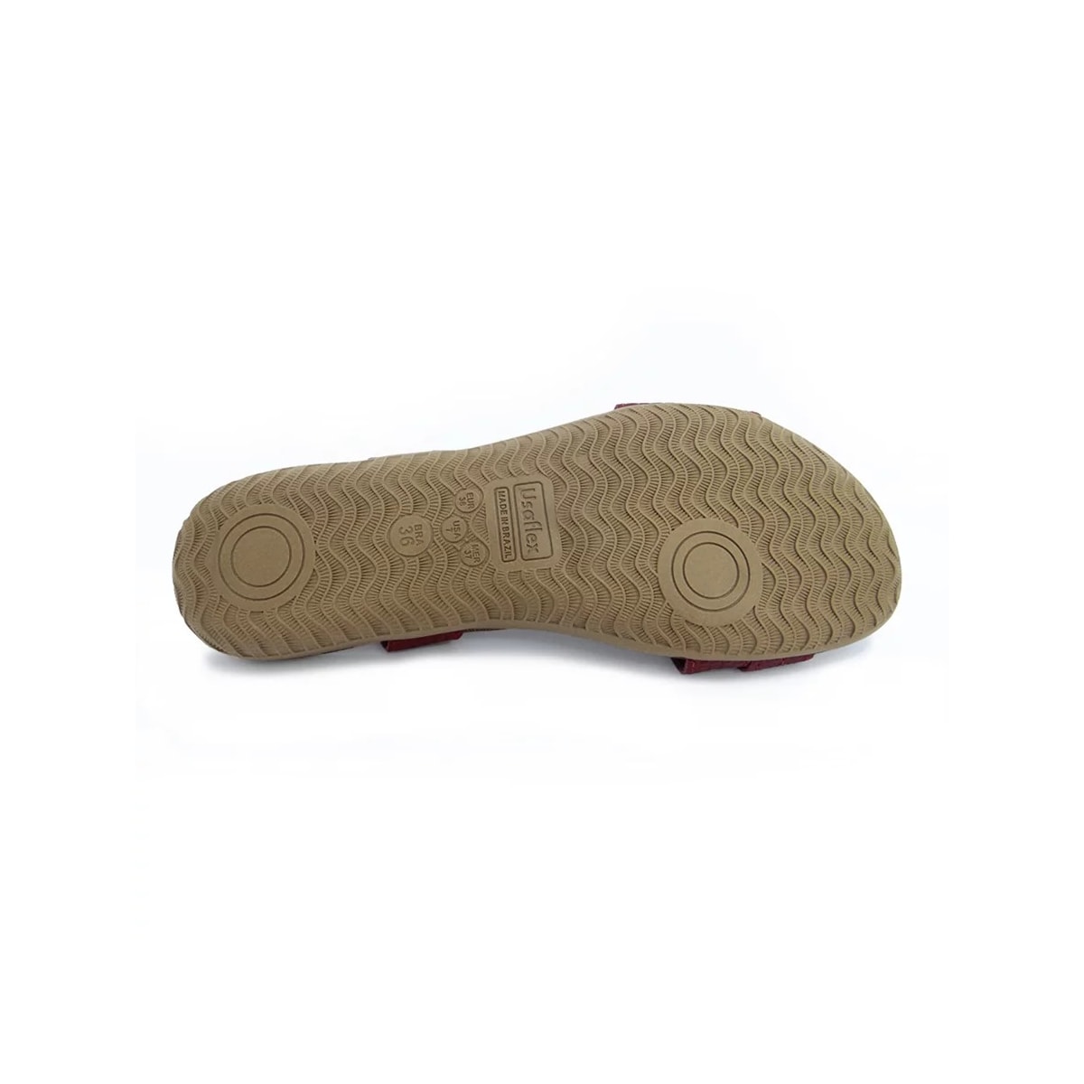Sandália Usaflex Rasteira de Couro R1804 Rebu Tresse Sandália Usaflex Rasteira de Couro R1804 Rebu Tresse