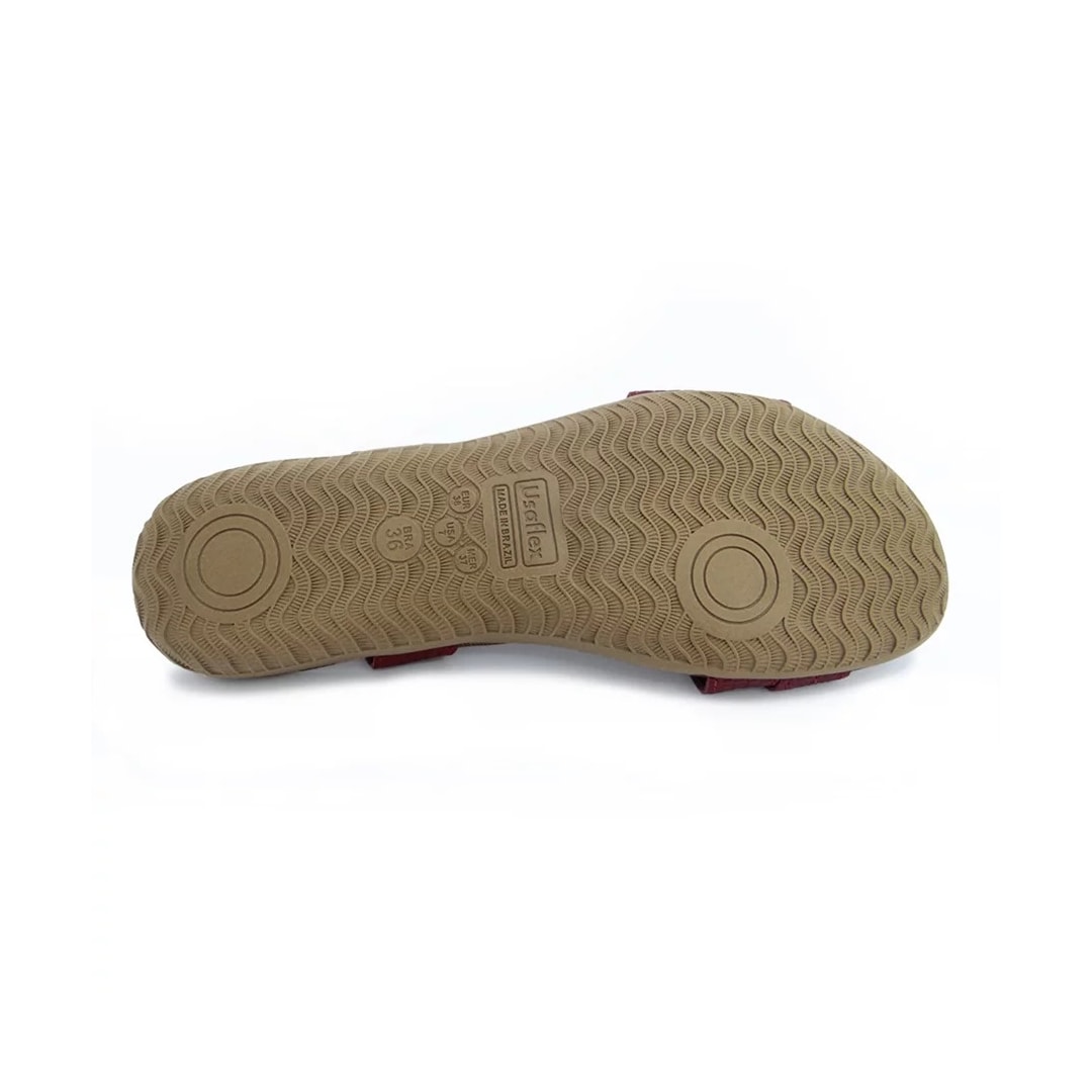 Sandália Usaflex Rasteira de Couro R1804 Rebu Tresse Sandália Usaflex Rasteira de Couro R1804 Rebu Tresse