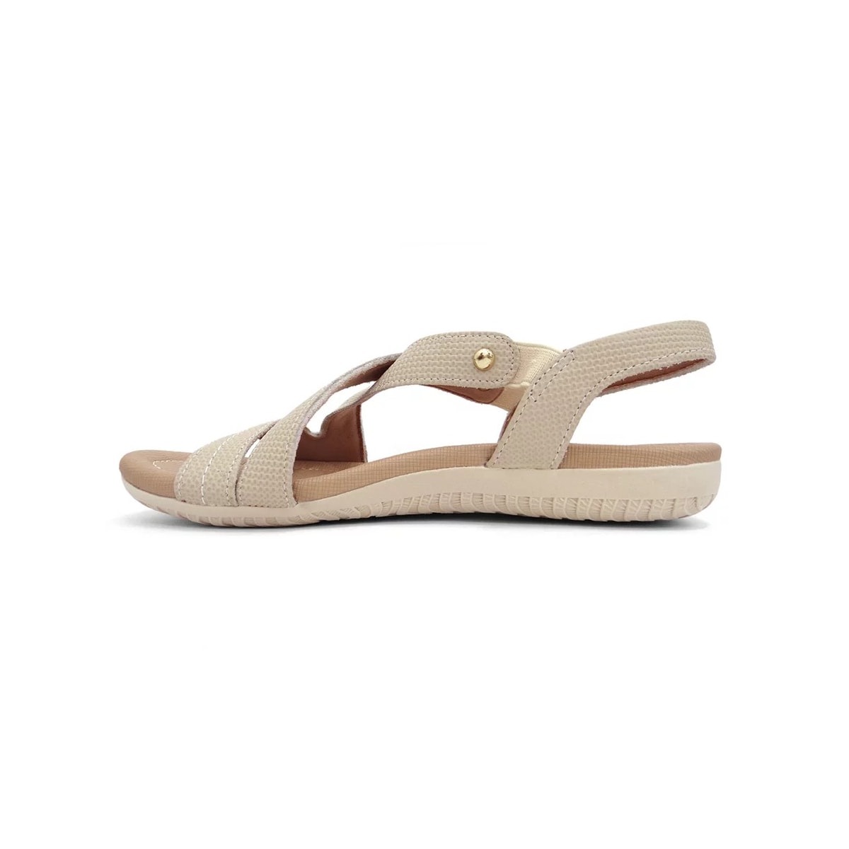 Sandália Usaflex Rasteira de Couro R1804 Vanilla Sandália Usaflex Rasteira de Couro R1804 Vanilla