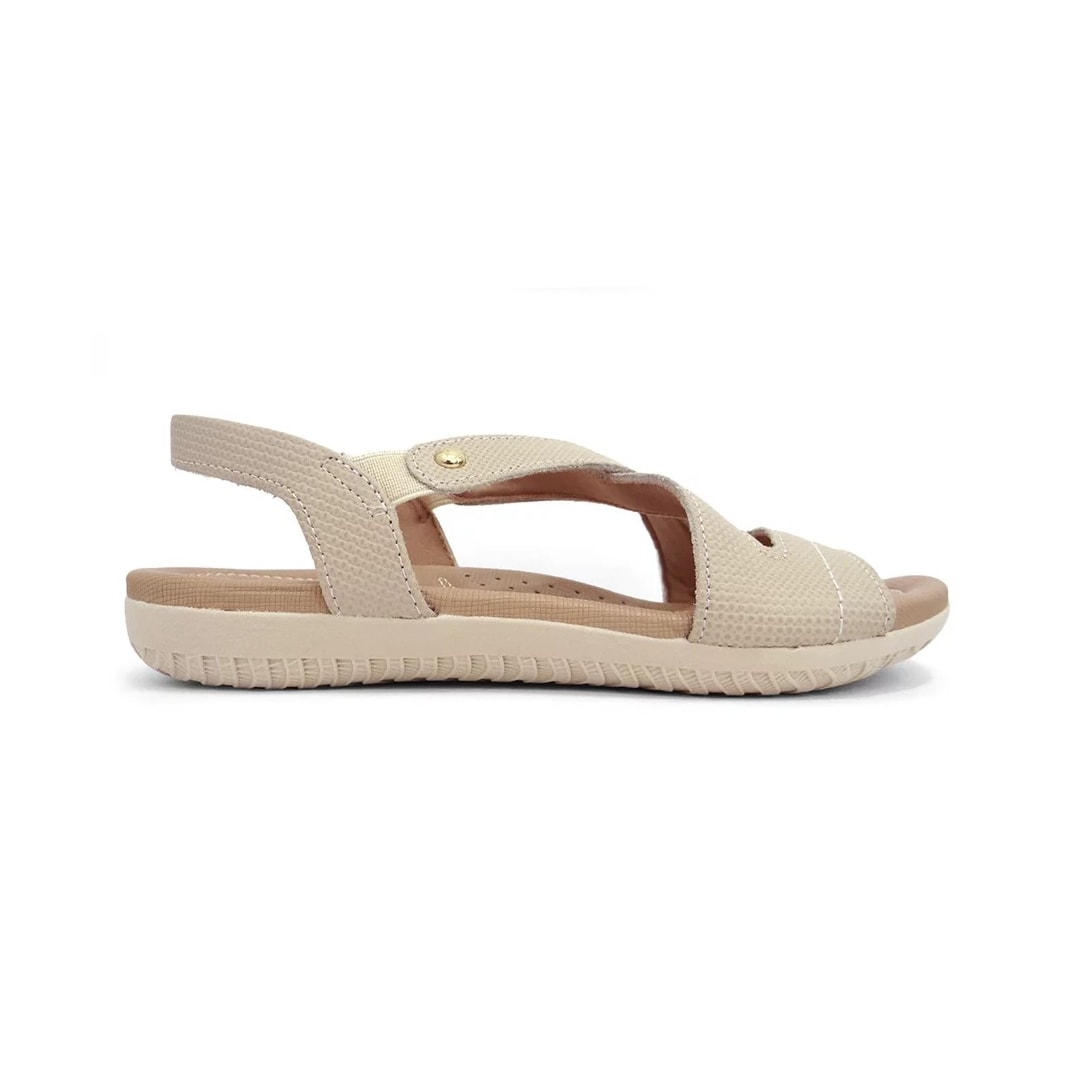 Sandália Usaflex Rasteira de Couro R1804 Vanilla Sandália Usaflex Rasteira de Couro R1804 Vanilla