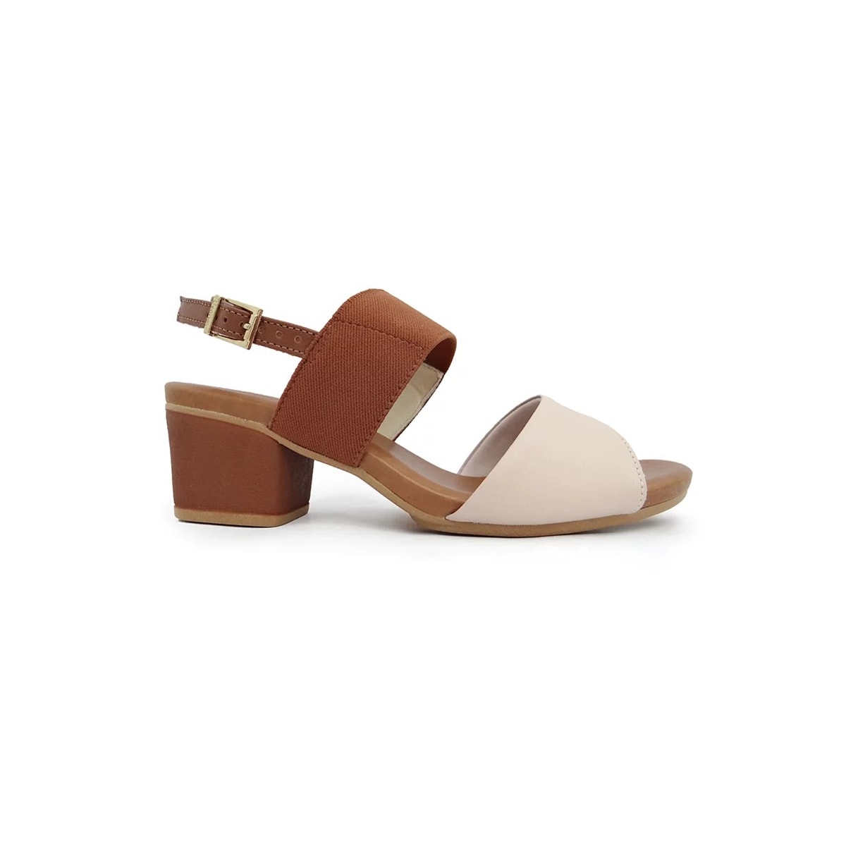Sandália Usaflex Salto Bloco Ae3216 Vanilla Sandália Usaflex Salto Bloco Ae3216 Vanilla