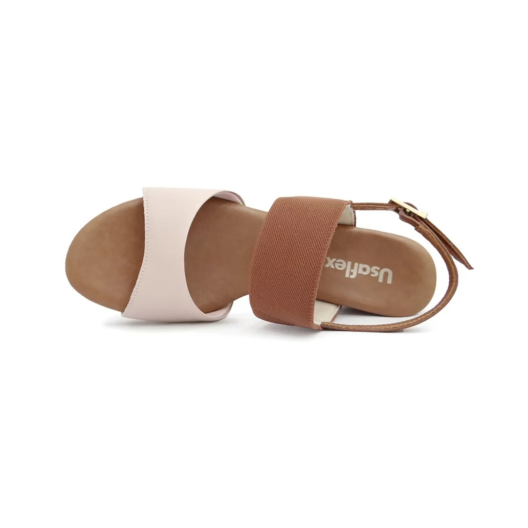 Sandália Usaflex Salto Bloco Ae3216 Vanilla Sandália Usaflex Salto Bloco Ae3216 Vanilla