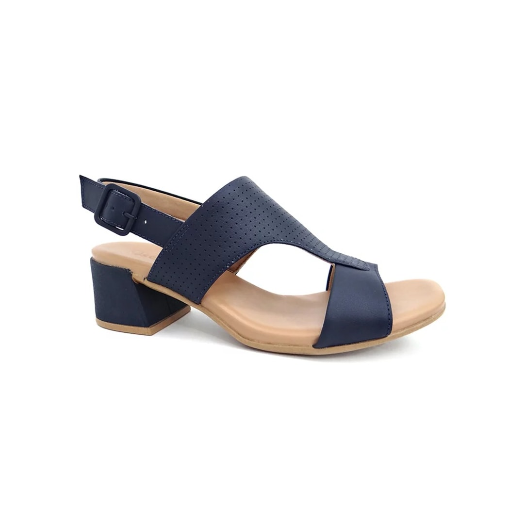 Sandália Usaflex Salto Bloco Aj2002 New Blue