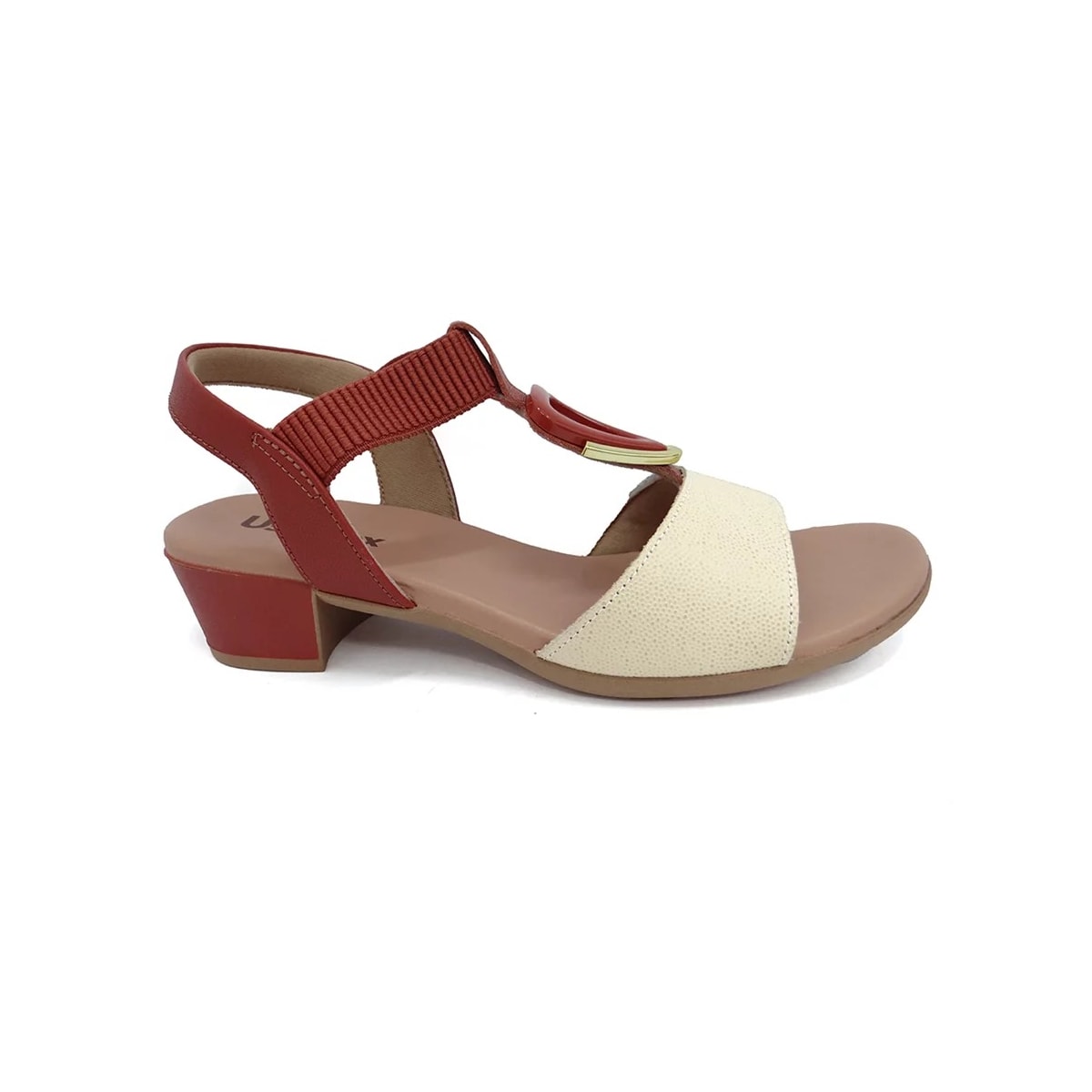 Sandália Usaflex Salto Bloco Baixo Mm0801 Vanilla Sandália Usaflex Salto Bloco Baixo Mm0801 Vanilla