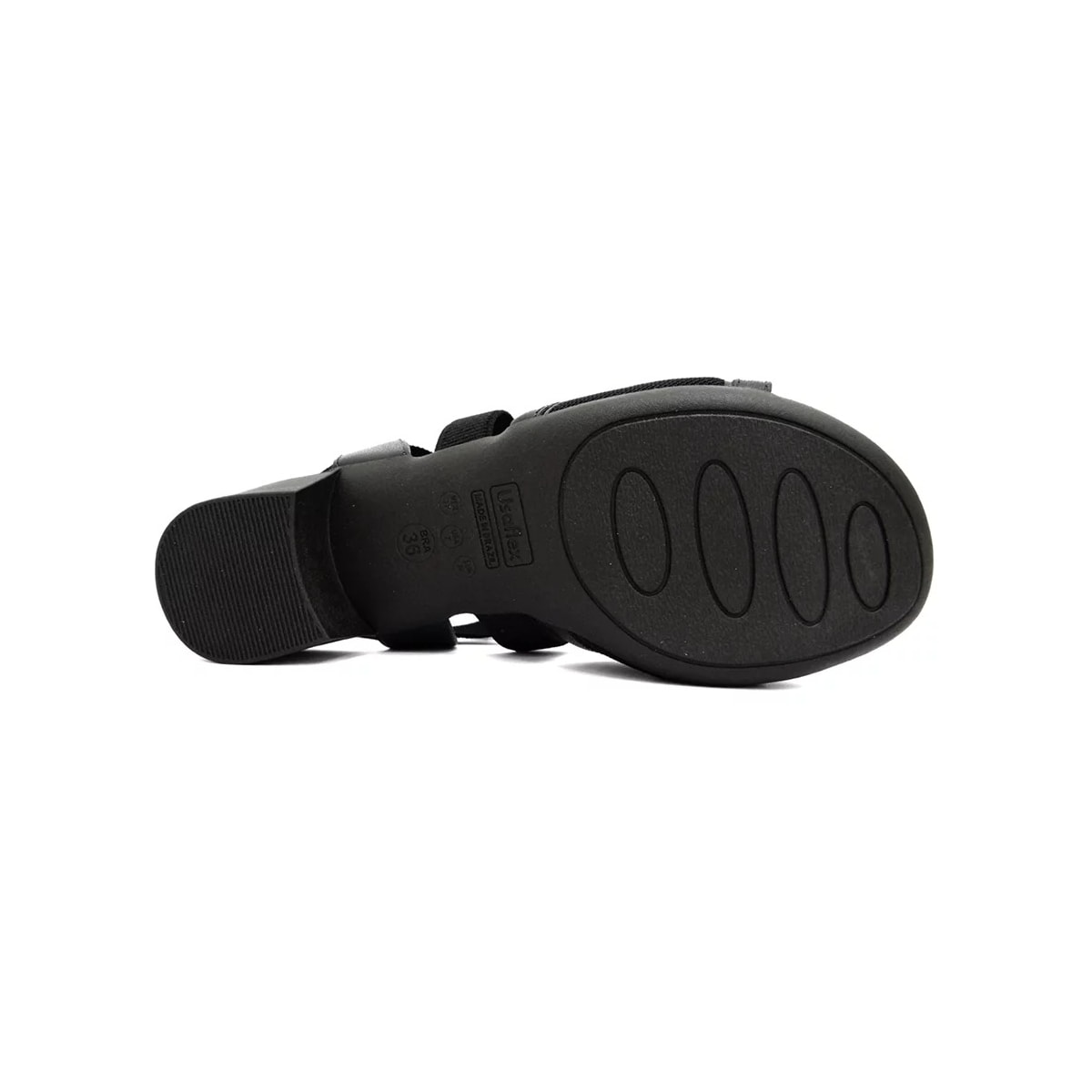 Sandália Usaflex Salto Bloco Mm0803 Preto