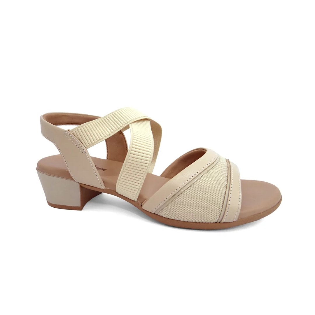 Sandália Usaflex Salto Bloco Mm0803 Vanilla