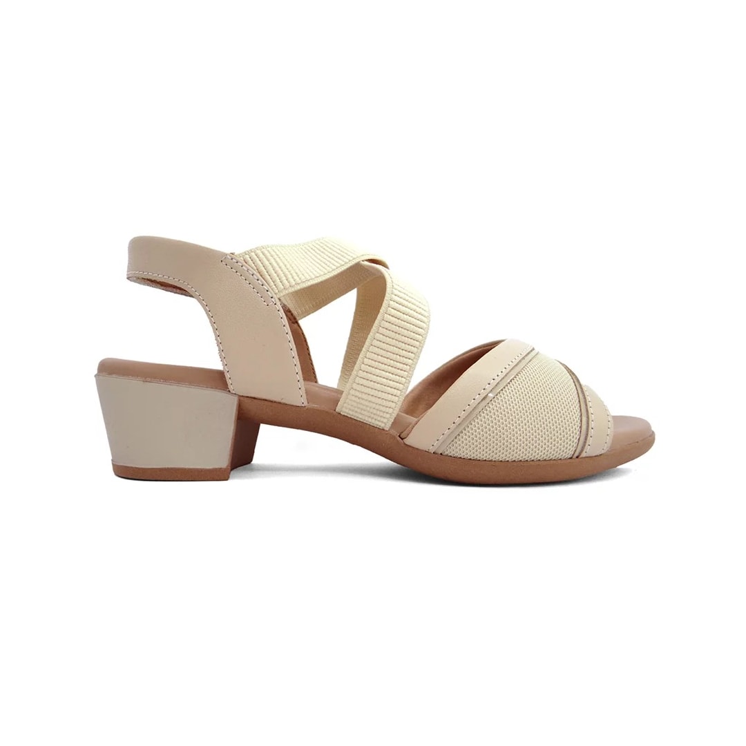 Sandália Usaflex Salto Bloco Mm0803 Vanilla Sandália Usaflex Salto Bloco Mm0803 Vanilla