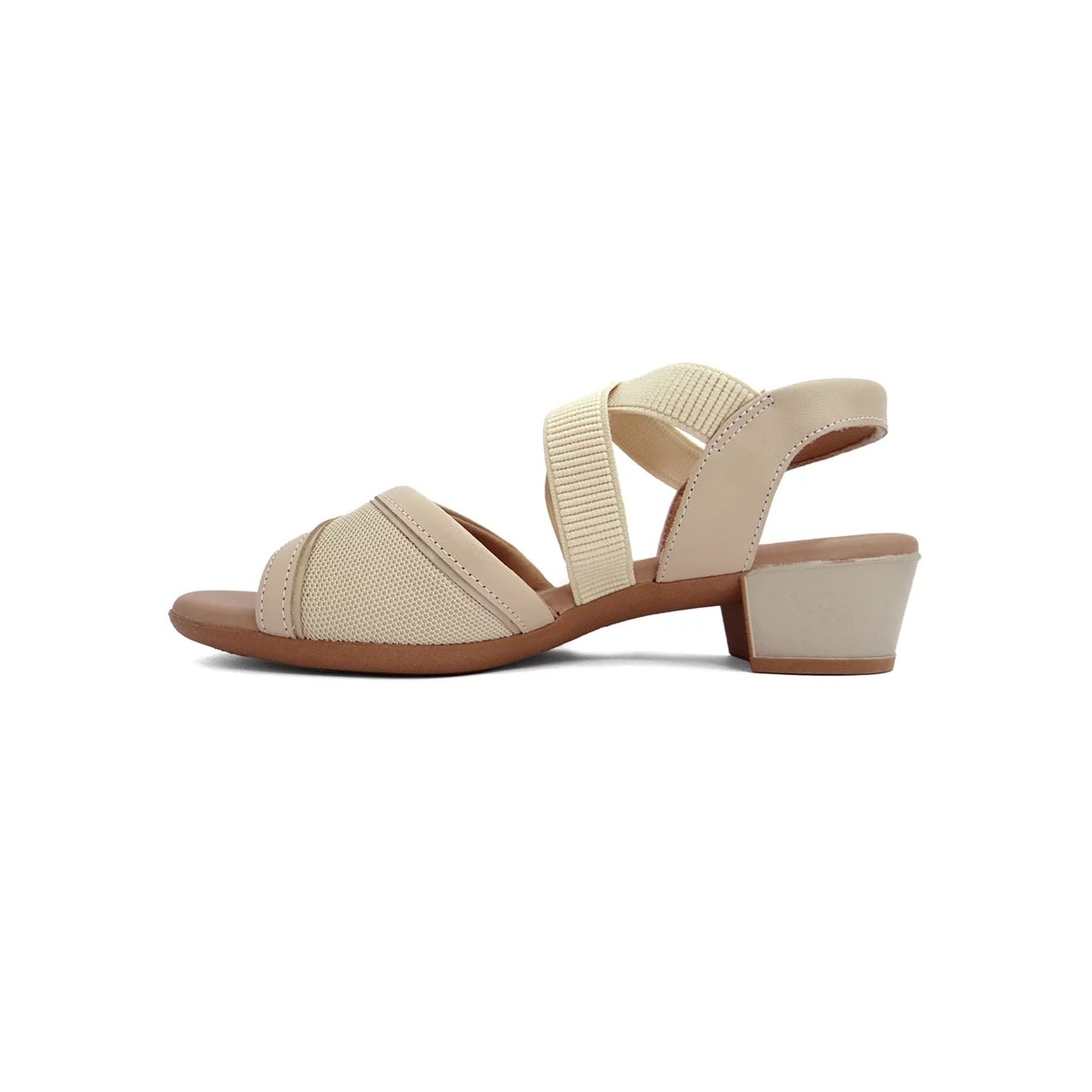 Sandália Usaflex Salto Bloco Mm0803 Vanilla Sandália Usaflex Salto Bloco Mm0803 Vanilla