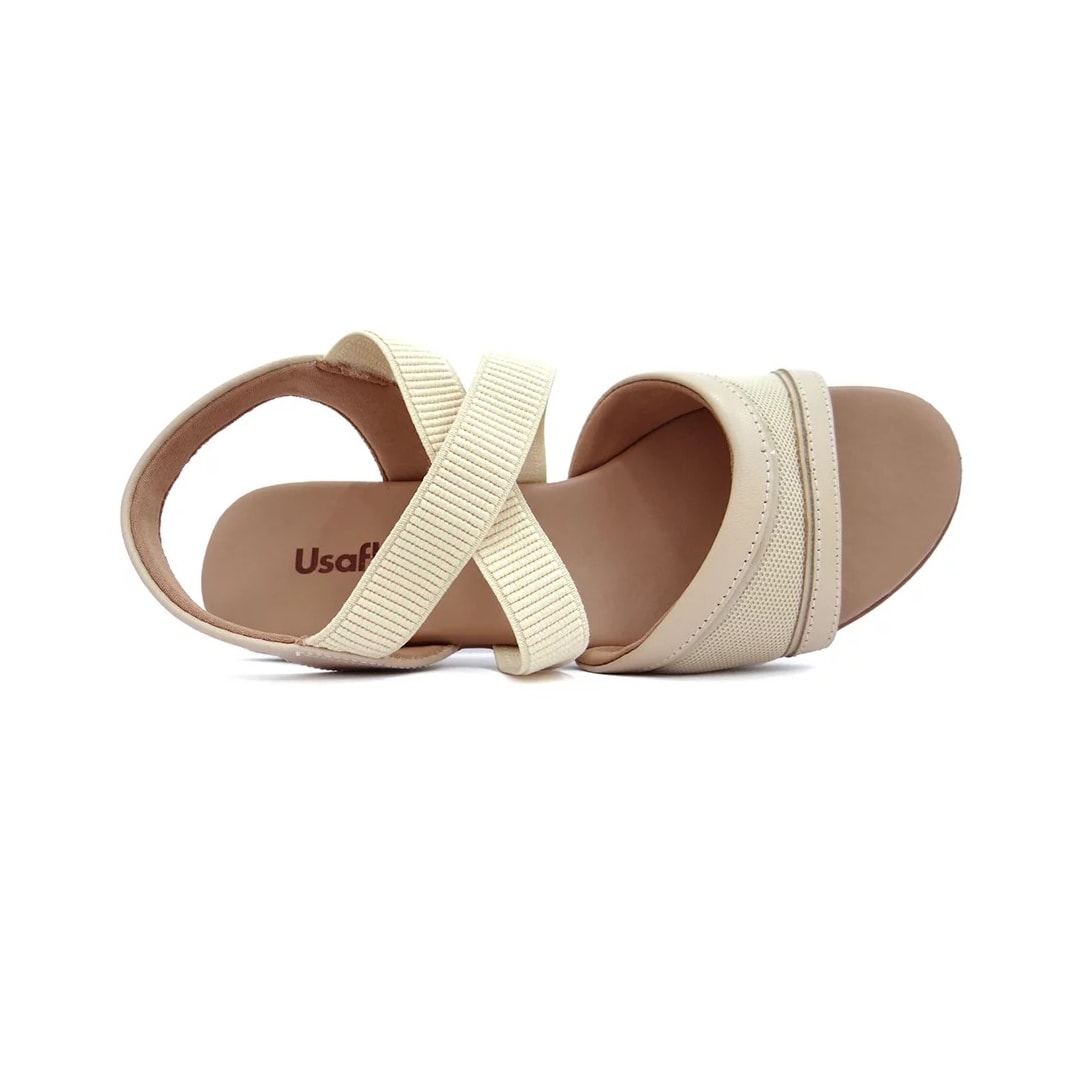 Sandália Usaflex Salto Bloco Mm0803 Vanilla Sandália Usaflex Salto Bloco Mm0803 Vanilla