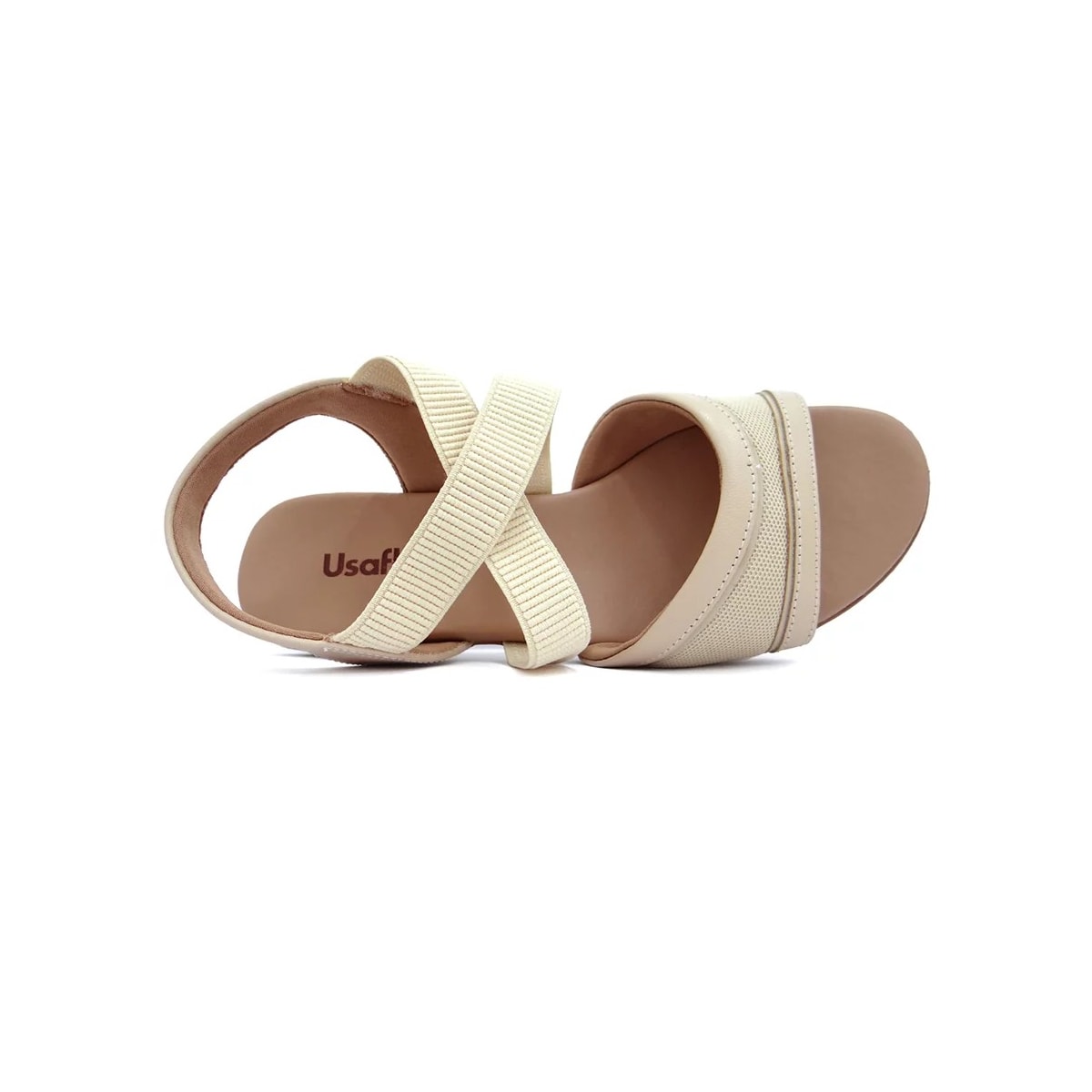 Sandália Usaflex Salto Bloco Mm0803 Vanilla Sandália Usaflex Salto Bloco Mm0803 Vanilla