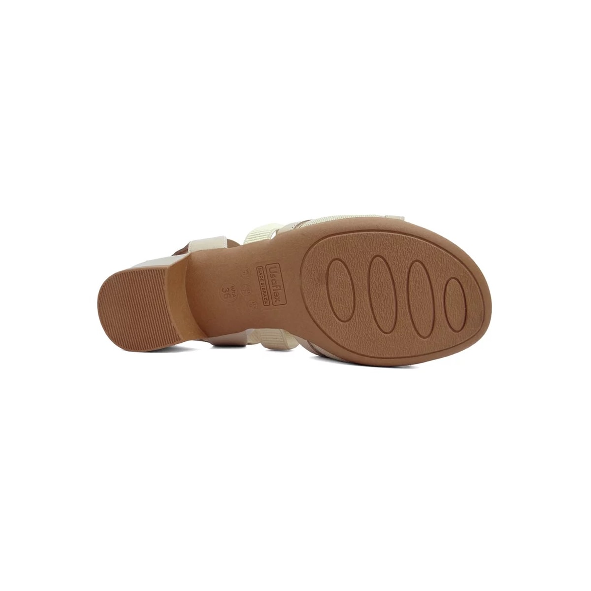 Sandália Usaflex Salto Bloco Mm0803 Vanilla