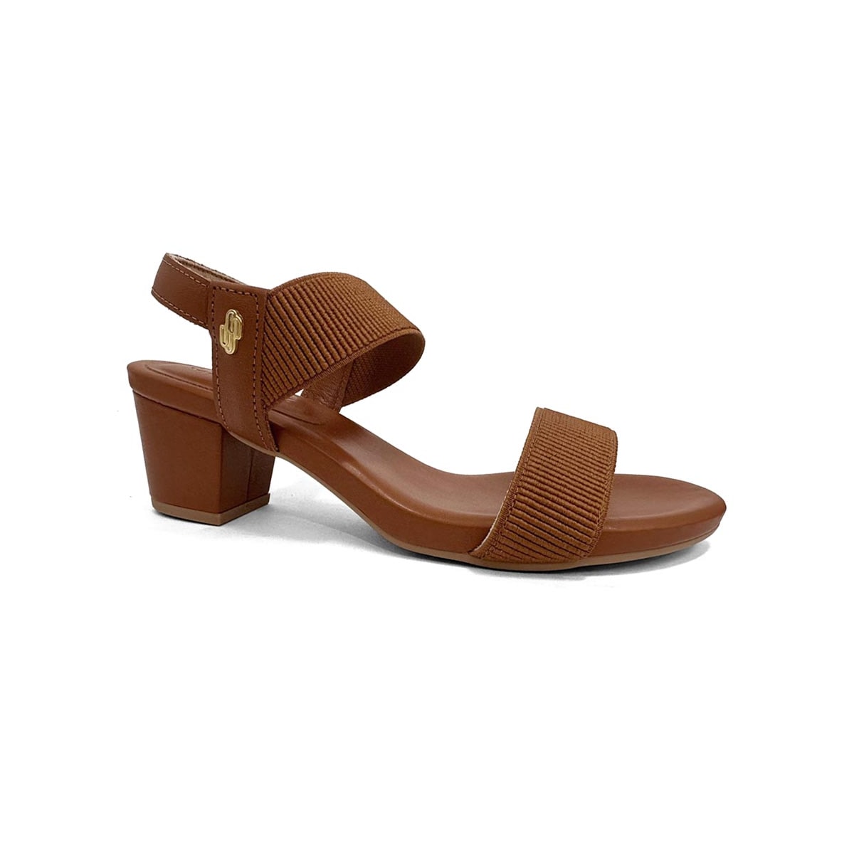 Sandalia Usaflex Salto Médio Grosso Y8204 Doce Sandalia Usaflex Salto Médio Grosso Y8204 Doce